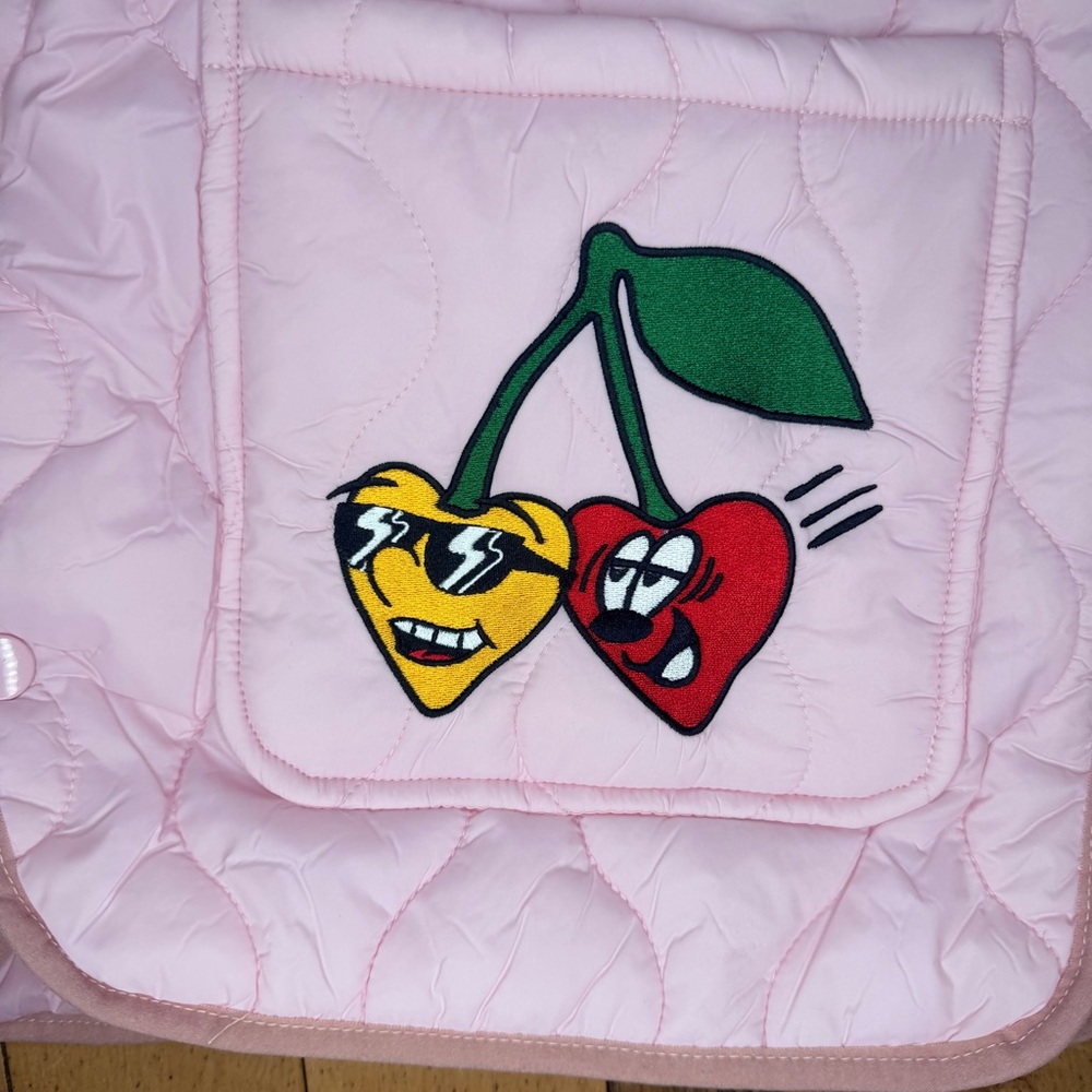 FIRST ROW DENIM KEEP THINGS SIMPLE QUILTED LINER JACKET Pink M - Picture 6 of 8
